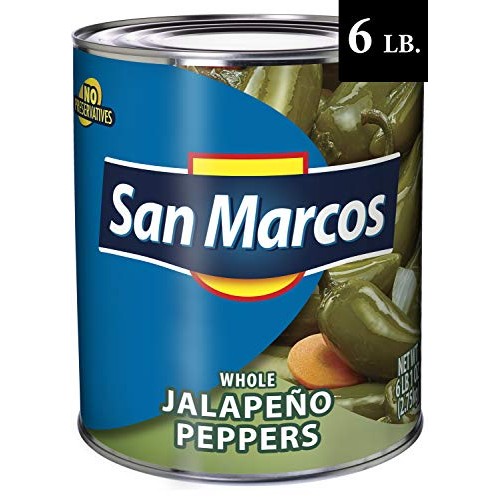 San Marcos Whole Jalapenos, 6 Lb, 97 Oz, Carefully Handpicked Wh