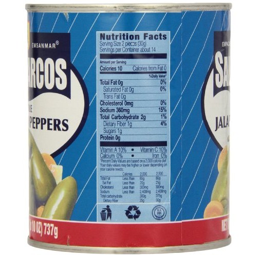 San Marcos Whole Jalapeno Peppers, 26 Oz