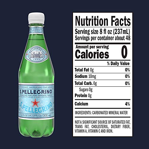 S.Pellegrino Sparkling Natural Mineral Water, 16.9 Fl Oz. 24 Pack