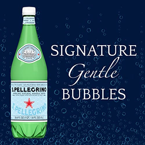 S.Pellegrino Sparkling Natural Mineral Water, 33.8 Fl Oz. 12 Pack