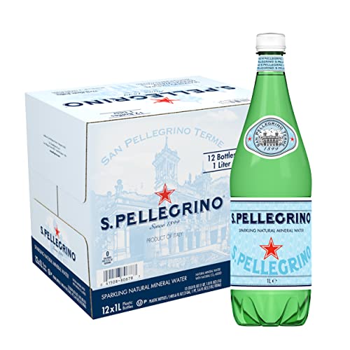 S.Pellegrino Sparkling Natural Mineral Water, 33.8 Fl Oz. 12 Pack