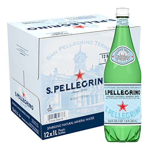 S.Pellegrino Sparkling Natural Mineral Water, 33.8 Fl Oz. 12 Pack