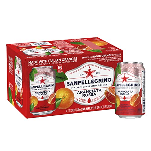 Sanpellegrino Blood Orange Sparkling Fruit Beverage Cans, 11.15