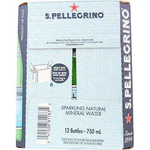 San Pellegrino Mineral Water,303.6 Fl Oz, 25.3 Fl Oz Pack Of 12