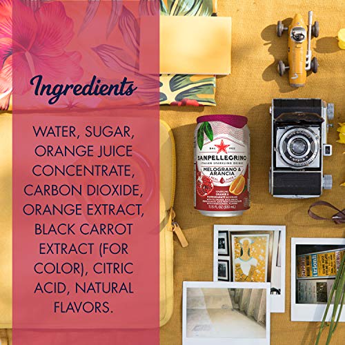 Sanpellegrino Pomegranate And Orange Italian Sparkling Drinks, 1