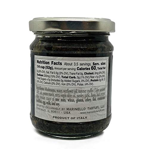Black Truffle Sauce - Umbria Truffles - 180 G 6.35 Oz