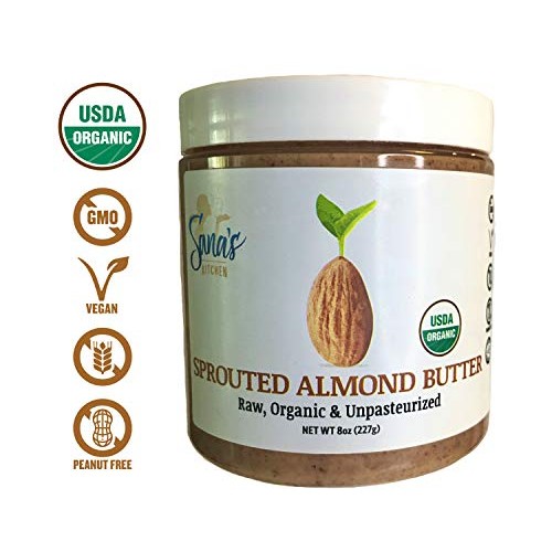 Sanas Kitchen Sprouted Stone Ground Raw Italian Almond Butter,