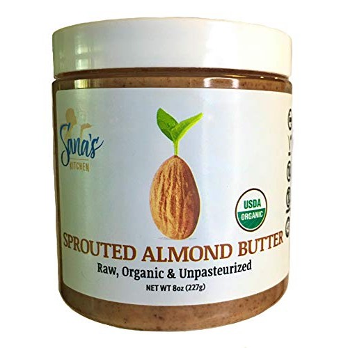 Sanas Kitchen Sprouted Stone Ground Raw Italian Almond Butter,