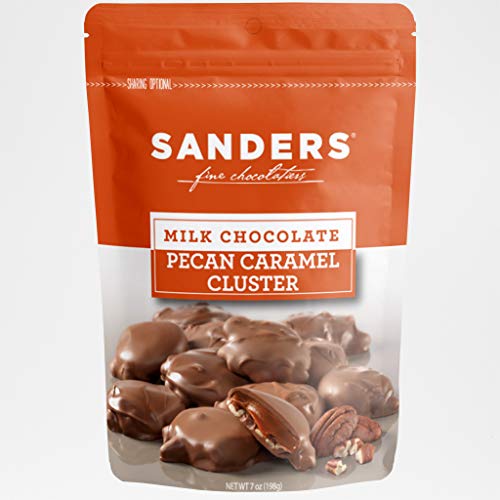 Sanders Fine Chocolate Milk Chocolate Pecan Caramel Cluster Pouc