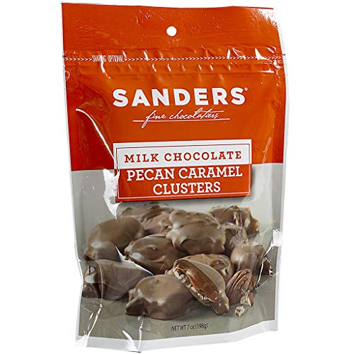 Sanders Fine Chocolate Milk Chocolate Pecan Caramel Cluster Pouc