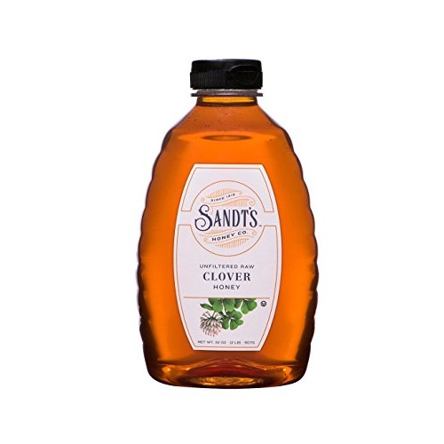 Sandts Clover Honey, Unfiltered Raw Honey, Non-Gmo Genuine, Pur