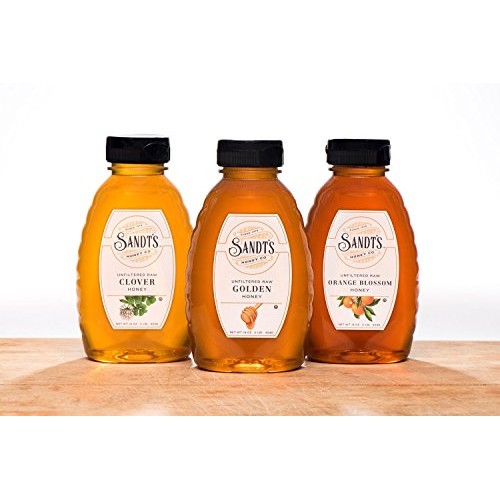 Sandts Unfiltered Raw Honey Varietal Bundle - Golden, Clover &Amp;