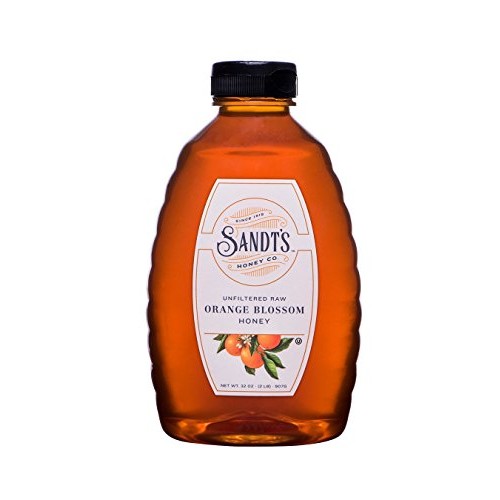 Sandts Orange Blossom Honey, Unfiltered Raw Honey, Non-Gmo Genu