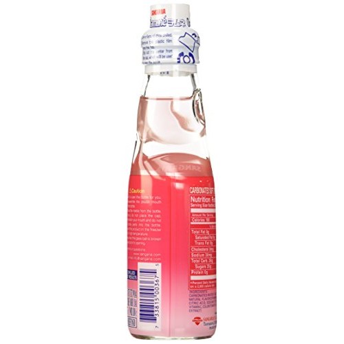 Sangaria Ramune Marble Soft Drink Strawberry Flavor 6 Pack
