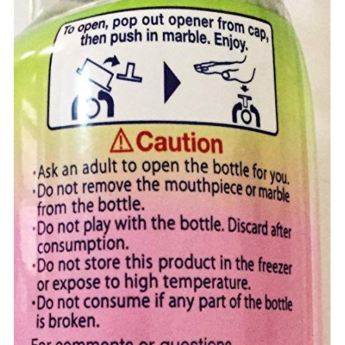 Sangaria Ramune Premium Crabonated Soft Drink Peach Flavor 5 Pac