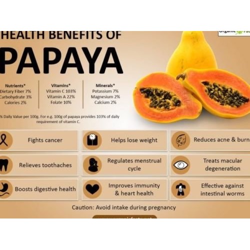 Dried Papaya Spears No Sulfur And Low Sugar Natural Taste 2 Lb
