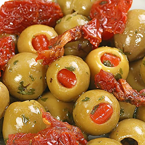Sanniti Stuffed Queen Olives With Pimento, 19.4 Oz Pack Of 1