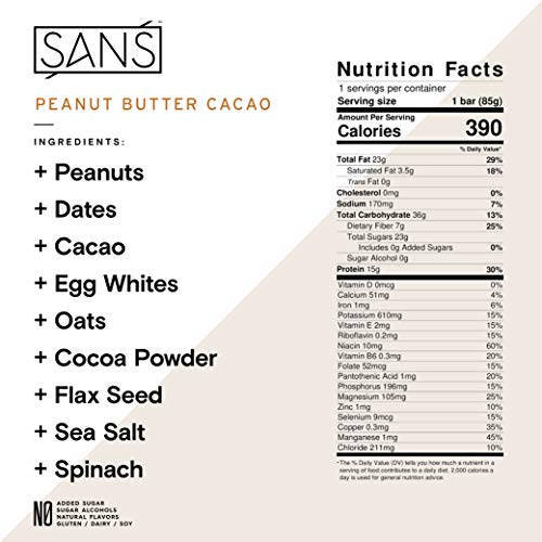 Sans Meal Replacement Protein Bar | All-Natural Nutrition Bar Wi