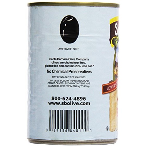 Santa Barbara Olive Company, Medium Pitted Ripe Olives, 6 Oz
