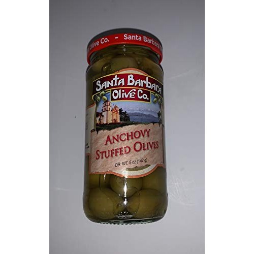 Santa Barbara Olive Anchovy Stuffed Olives, 5 Oz