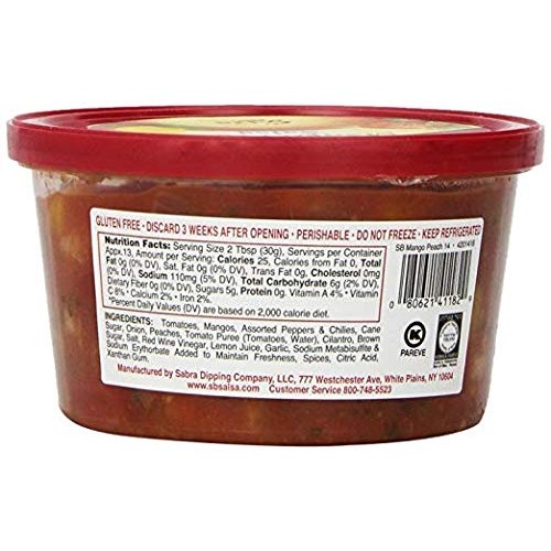 Santa Barbara, Peach Mango Salsa, 14 Oz X 2Pack Total 28Oz