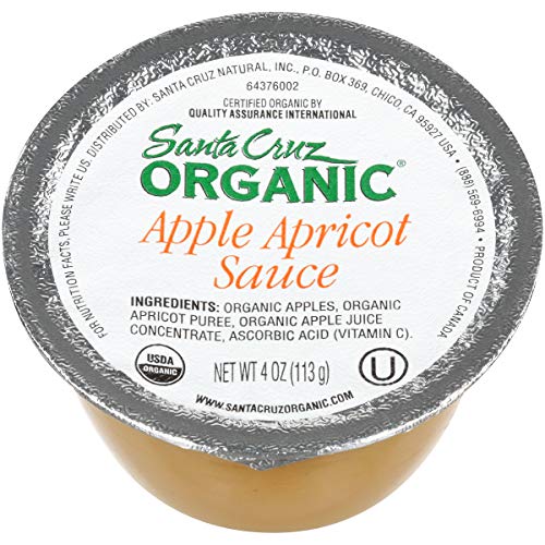 Santa Cruz Organic Apple Apricot Sauce, 6-4 Ounce Cups Pack Of 4