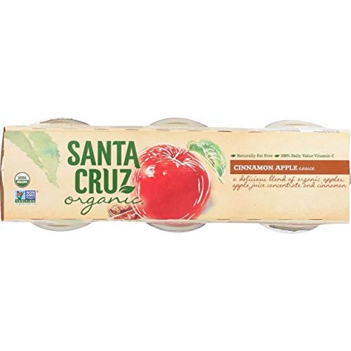 Santa Cruz Organic Apple Cinnamon Sauce Cups, 4 Oz, 6 Ct