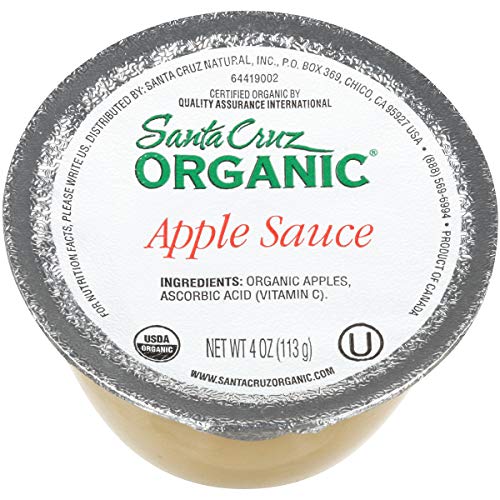 Santa Cruz Organic Apple Sauce, 6-4 Ounce Cups Pack Of 4