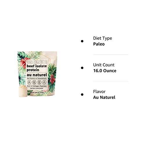 Santa Cruz Paleo Beef Isolate Protein Au Naturel
