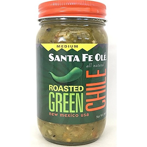Santa Fe Ole Roasted New Mexico Green Chile Medium, 16Oz Pack O