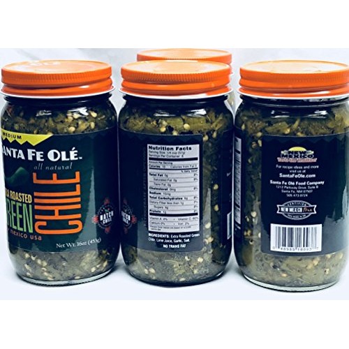 Santa Fe Ole Extra Roasted Green Chile, 16 Oz