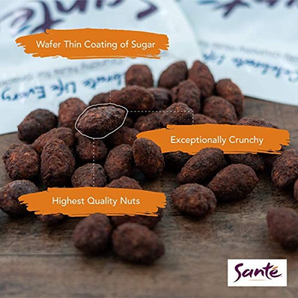 Sante Chocolate Almonds | Gourmet Candied Nuts | All Natural, no...