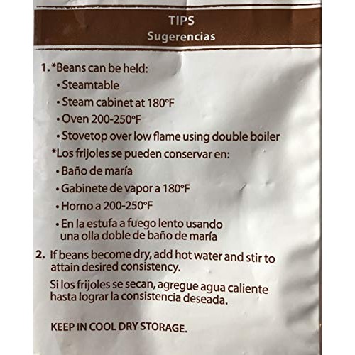 Dehydrated Vegetarian Refried Beans With Whole Beans