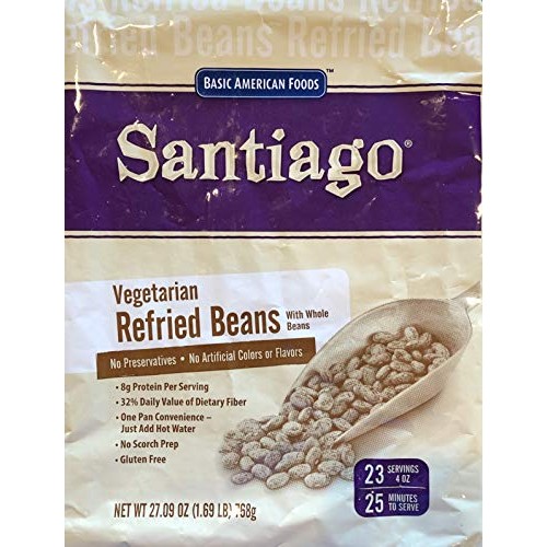 Dehydrated Vegetarian Refried Beans With Whole Beans