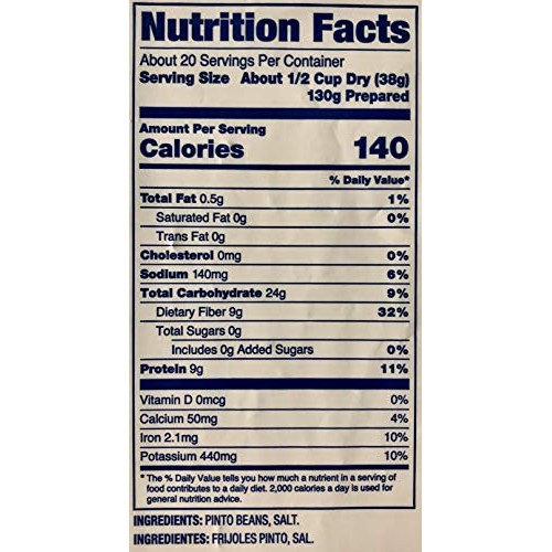 Santiago Low Sodium Dehydrated Vegetarian Refried Beans With Who