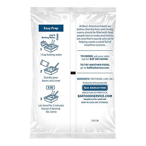 Santiago Refried Beans, Excel Smooth, 3.7 Oz Pouches, Pack Of 10