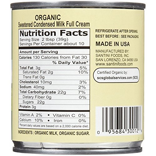 Santini Foods Organic Condensed Milk - Sweetened - 14 Oz - 2 Pk