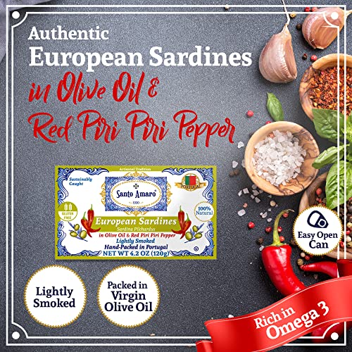 Santo Amaro - Authentic European Sardines in Olive Oil & Red Pir...