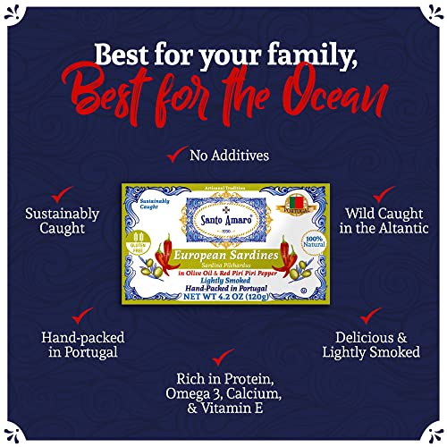 Santo Amaro - Authentic European Sardines in Olive Oil & Red Pir...