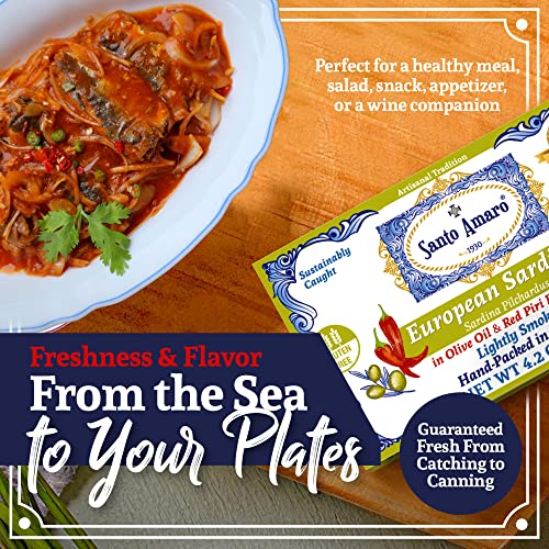 Santo Amaro - Authentic European Sardines in Olive Oil & Red Pir...