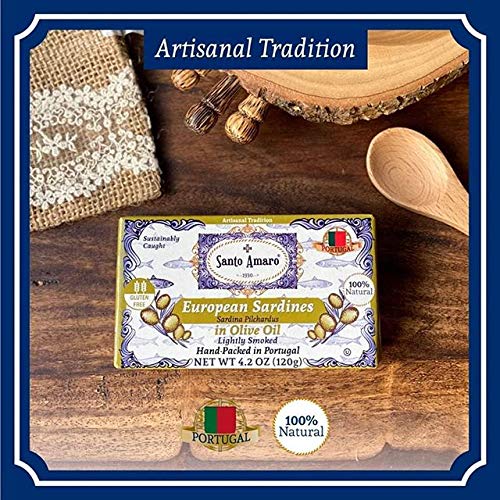 Santo Amaro European Wild Sardines In Olive Oil 3 Pack, 120G Ea