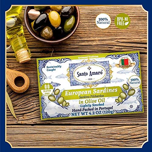 Santo Amaro European Wild Sardines In Olive Oil 3 Pack, 120G Ea
