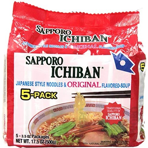 Sapporo Ichiban Instant Bag Ramen Noodles, Original, 17.5 Oz