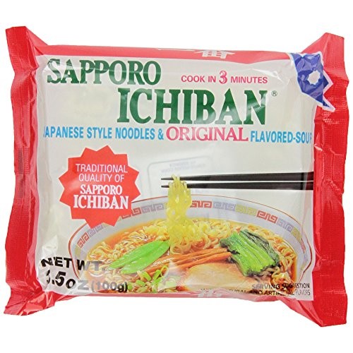 Sapporo Ichiban Ramen Noodles, Original, 3.50 Ounce Pack Of 24