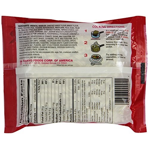 Sapporo Ichiban Noodle Instant Bag, Original, 3.5 Ounce Pack Of