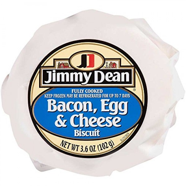 Jimmy Dean Bacon, Egg and Cheese Sandwich Biscuit, 3.6 Ounce -- ...
