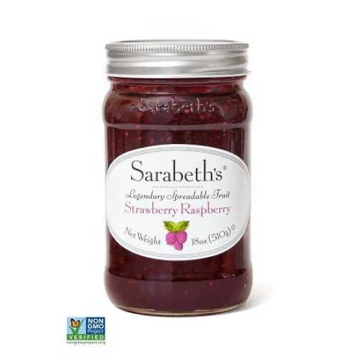 Sarabeths 3 Jar Set, Peach Apricot, Strawberry Raspberry, And M