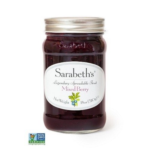 Sarabeths 3 Jar Set, Peach Apricot, Strawberry Raspberry, And M