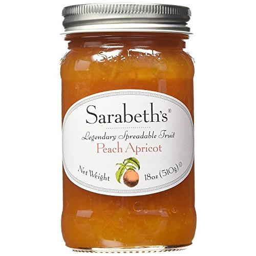 Sarabeths 3 Jar Set, Peach Apricot, Strawberry Raspberry, And M