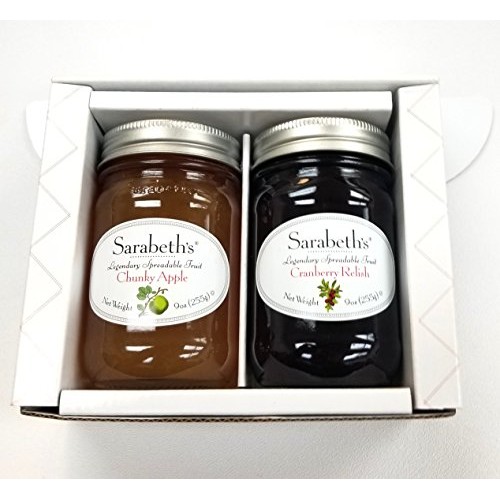 Sarabeths Fall Two Jar Gift Box Set - Two 9 Oz. Jars - Cranberr